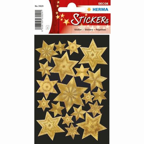 Herma Stars Decor Sticker (Gold Embossed)