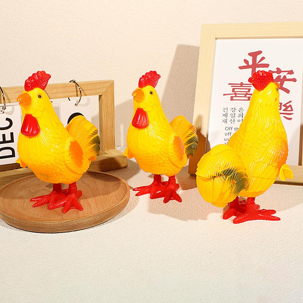 Vintage Rooster Hopping Wind Up Toy Prank Creative Vintage Clockwork Toy Collectible Gift Window Decoration