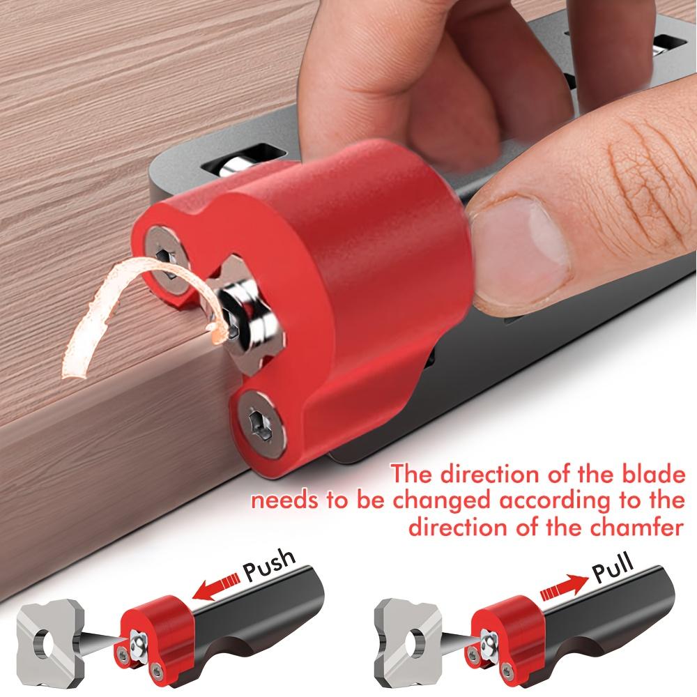 Fresa per Smussatura e Rifilatura Legno ad Alta Precisione, Pialla a Mano, Kit Rifilatore per Bordi per Strisce di Bordatura di Tutte le Spessori
