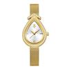 Yalalusi Teardrop Diamond Women's Gold Mesh Quartz Watch - Light Luxury, Waterproof, with Calendar