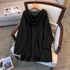 9XL Dame Casual Langermet Bokstavtrykk Sport Hettegenser Plus Size Pullover Topper Genser
