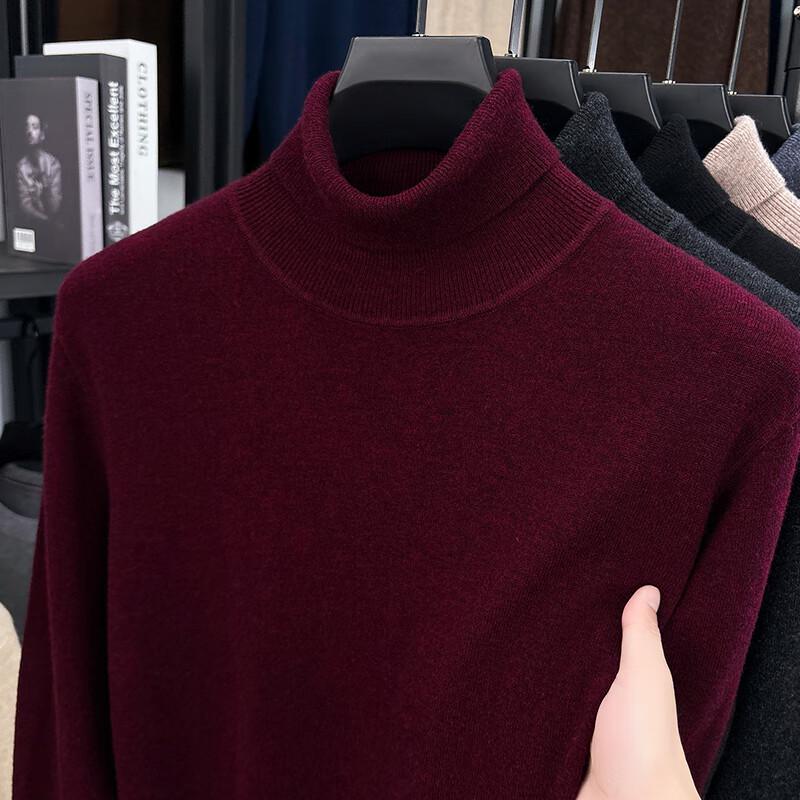 Pánský svetr Antonio se 100% jemné vlny, pratelný v pračce, s rolákem