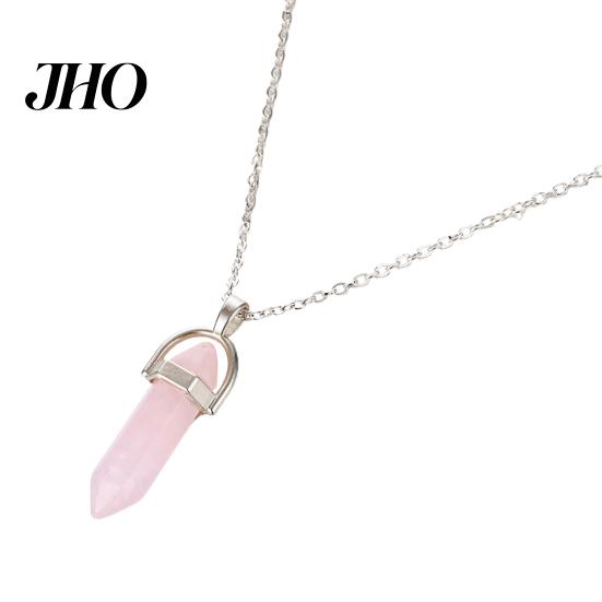 Chain Pendant Necklace Faux Crystal Stone Decorative Women Metal Jewelry Accessories Fashion
