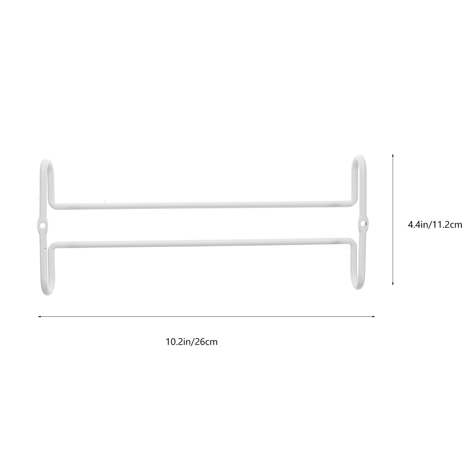 

Wall Mounted Iron Wine Glass Holder Kitchen Bar Upside Down Cup Rack With Drainage Design Space-Saving Goblet Organizer Glass белый