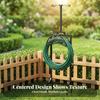 Garden Hose Holder with Spikes Decorative Scrollwork Freestanding Pointed Stakes Yard