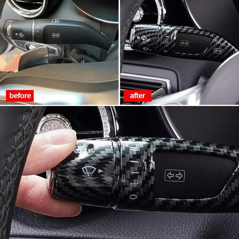 For Mercedes Benz A B C E S GLC CLA GLA GLE GLS CLS GLK ML Class W205 W213 W212 W176 W204 Car Shift Lever Wiper Rod Trim Cover