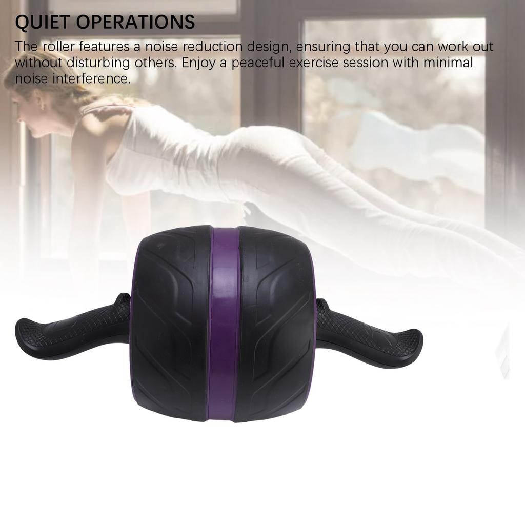 Abs Roller Wheel Low Noise Comfortable Handles Portable Abdominal Wheel Workout Equipment for Home