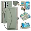 WEFOR Crossbody Wallet Case for Samsung Galaxy S26 S25 Edge S24 S23 FE S22 S21 S20 Ultra, Strap Card Holder Kickstand Mirror