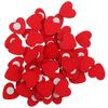 50Pcs Self Adhesive Wooden Heart Stickers for Valentine's Day Wedding Craft Scrapbook Gift Decoration Wooden Red Heart Sticker