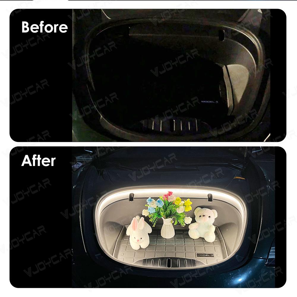 VJOYCAR Frunk Brighten LED Strip Modified Lighting for Tesla Model 3 Y S X 2018~2026 Waterproof Flexible Front Frunk Light