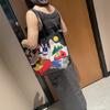 Women'S Shoulder Bag Splicing Embroidery Trendy Bag Versatile Large Capacity Tote Bag Shopping Bag