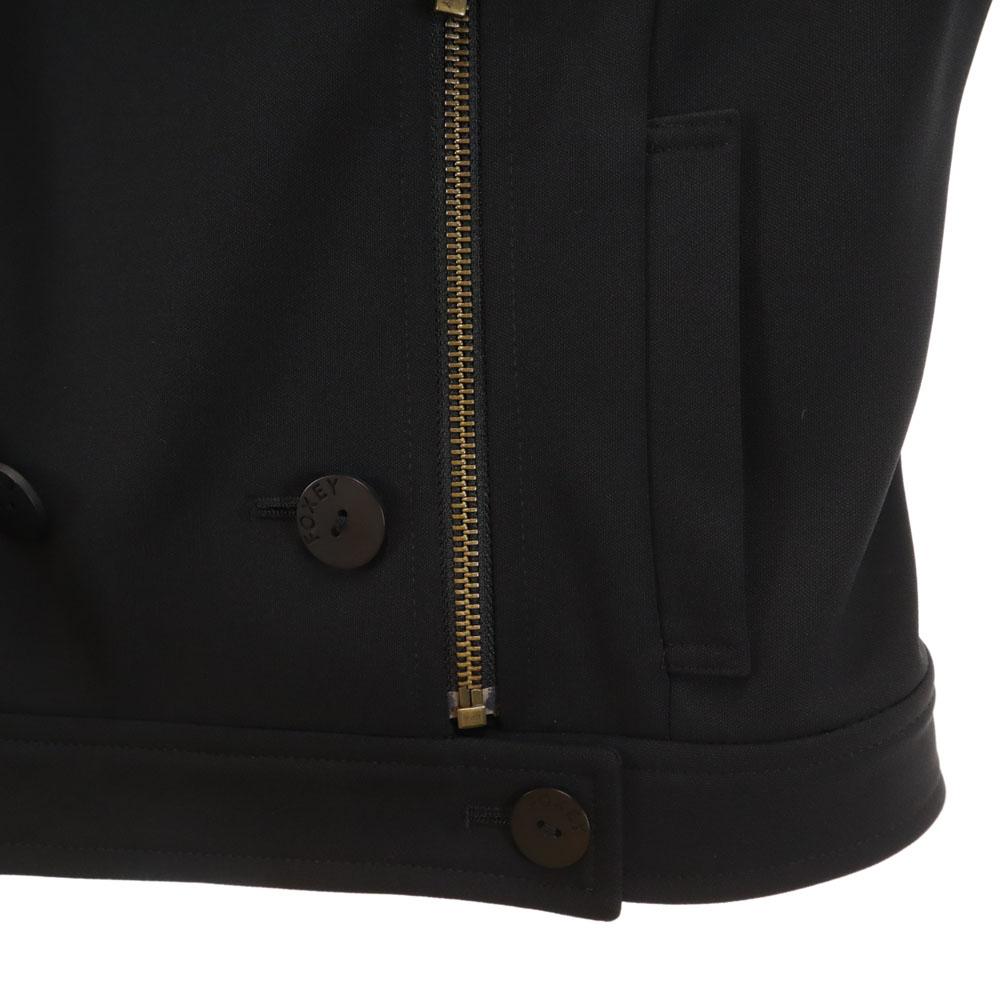 FOXEY NEW YORK Made In Japan Double Specification Jacket 38 Black Women Used
