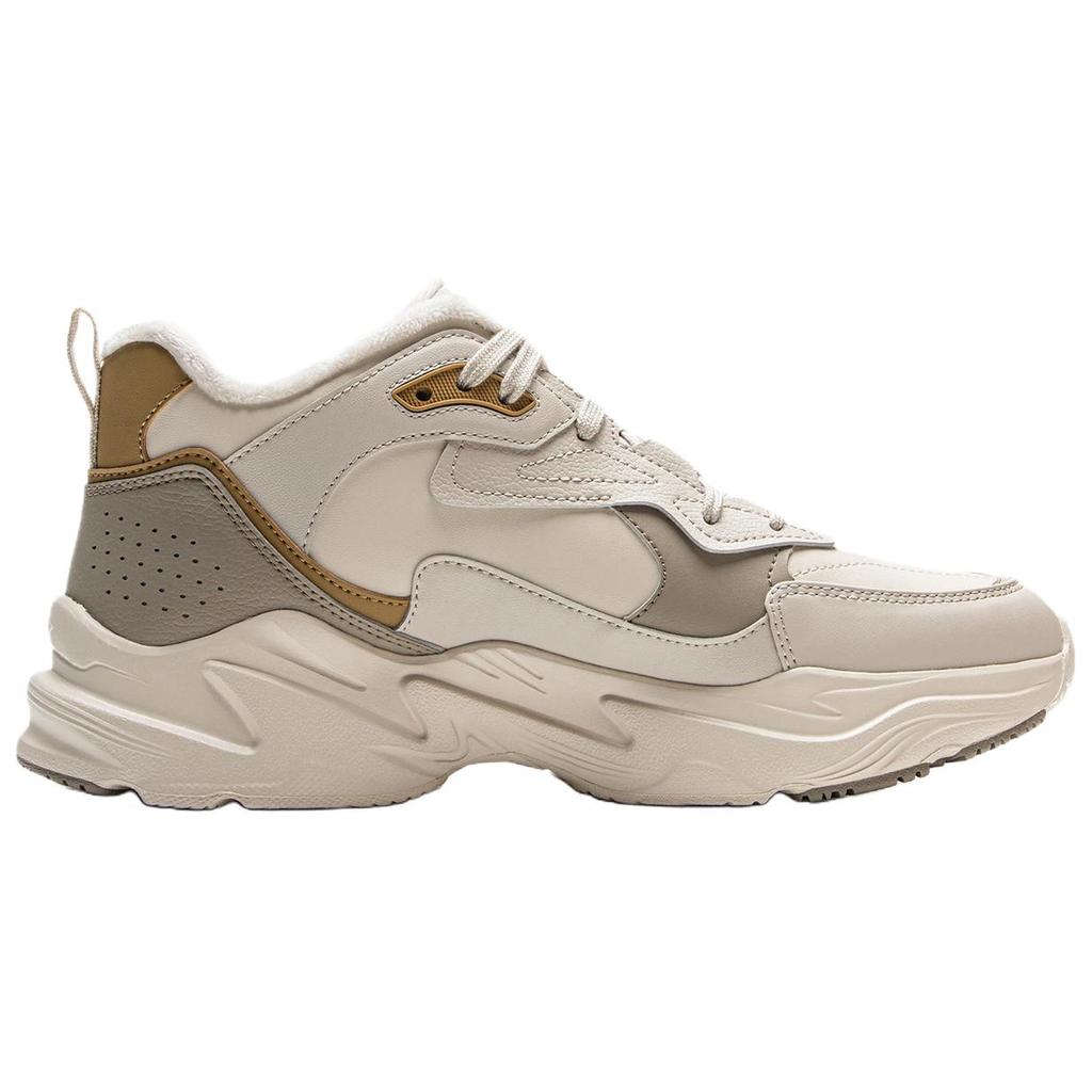 Li Ning LN DEFENDER Synthetic Leather Mid top Chunky Sneakers Men's Taupe AGCV425-2/