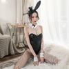 Sex Uniform Patent Leather Double-layer One-piece Open Crotch Temptation Pure Lust Sex Lingerie Game Uniform Bunny Dress