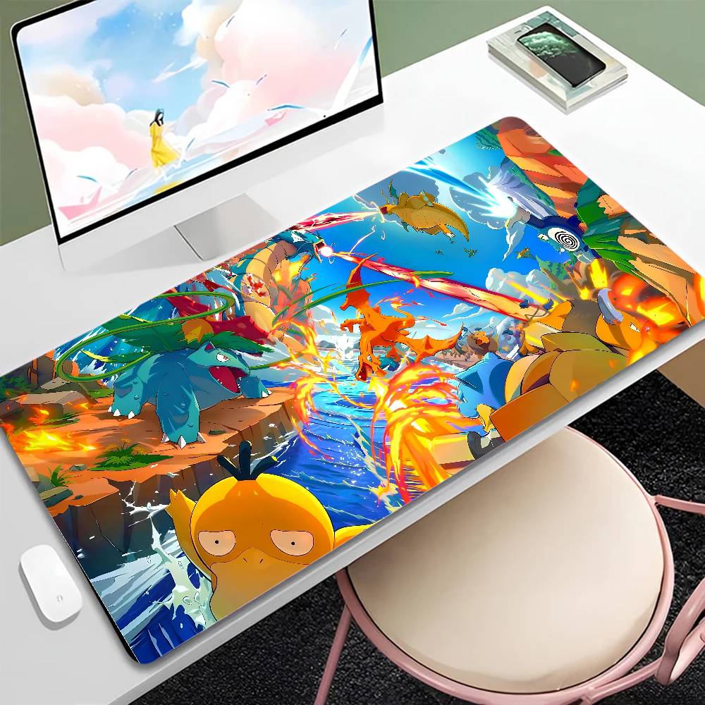 Pokemon Kawaii Anime Gaming Mouse Pad Large Rubber Keyboard Mat Anti Slip Desk Mousepad