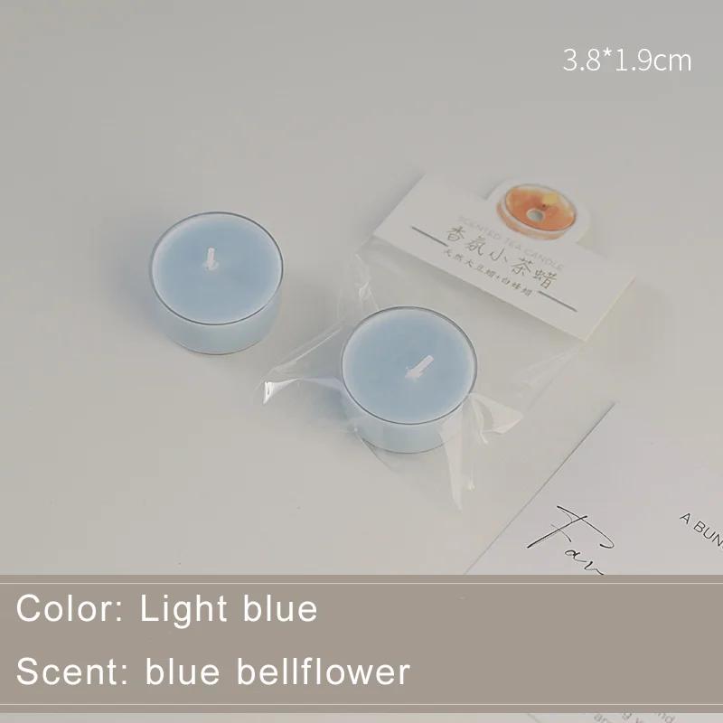 1/5Pcs  Colorful Round Small Tea Wax Fragrance Gift Ambience Wedding Companion Gift Handmade Scented Candles Decorative
