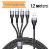 6A Vier-in-één Snel Oplaadkabel voor Huawei-, Samsung-, Apple- & Xiaomi-apparaten