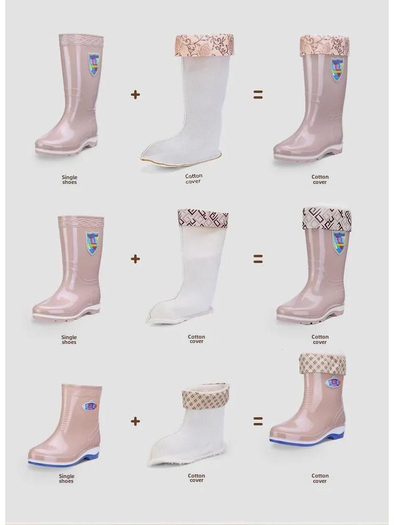 Damen Verdickte Rutschfeste Wasserdichte Regenstiefel zum Wattwandern