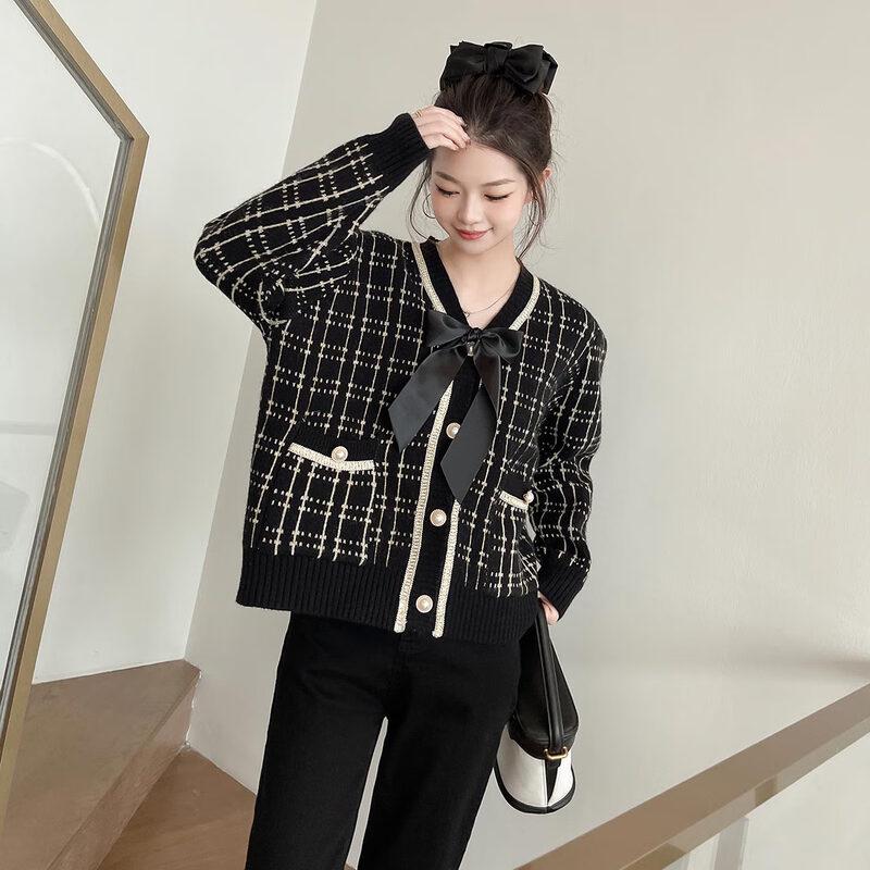 

IMAGINEX Women s Urban Casual Long Sleeve Plaid Jacket One Size