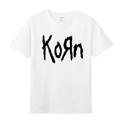 Summer Popular Man Clothes Cotton Round Neck Short Sleeve Unisex's T-shirt Band Rock Youth KORN Fans Clothes Loose Oversized Tops