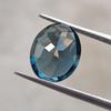 London Blue Topaz: Oval Cut Gemstone. 4.15 Carat, 11x9x5 MM Size Stone.
