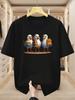 Summer Boys Girls Funny Cartoon Three Seagulls Holding Food T Shirt Kid Baby Youth Unisex Unisex Tee Oversize Streetwear Casual top