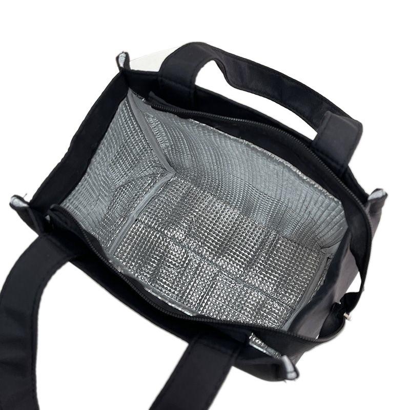 Large Capacity Pure Color Lunch Bag with Aluminum Foil Insulation for Work, Simple and Practical Top Handle Bag Insulated Picnic