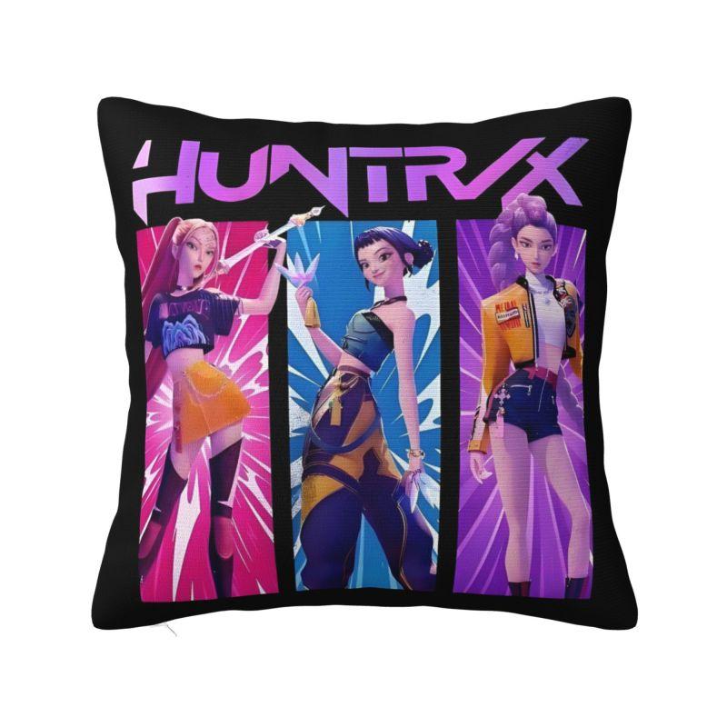 Vlastní povlak na polštář v severském stylu Kpop Hunter Demons 40x40cm Polyester Huntrix Povlak na polštář na pohovku Čtvercový povlak na polštář