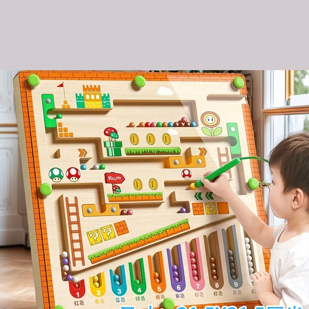 Non-Toxic Hot Montessori Magnetic Rolling Maze For Kids Hand Eye Coordination Thinking Puzzle Toys For Kindergartenlearning Anddevelopment