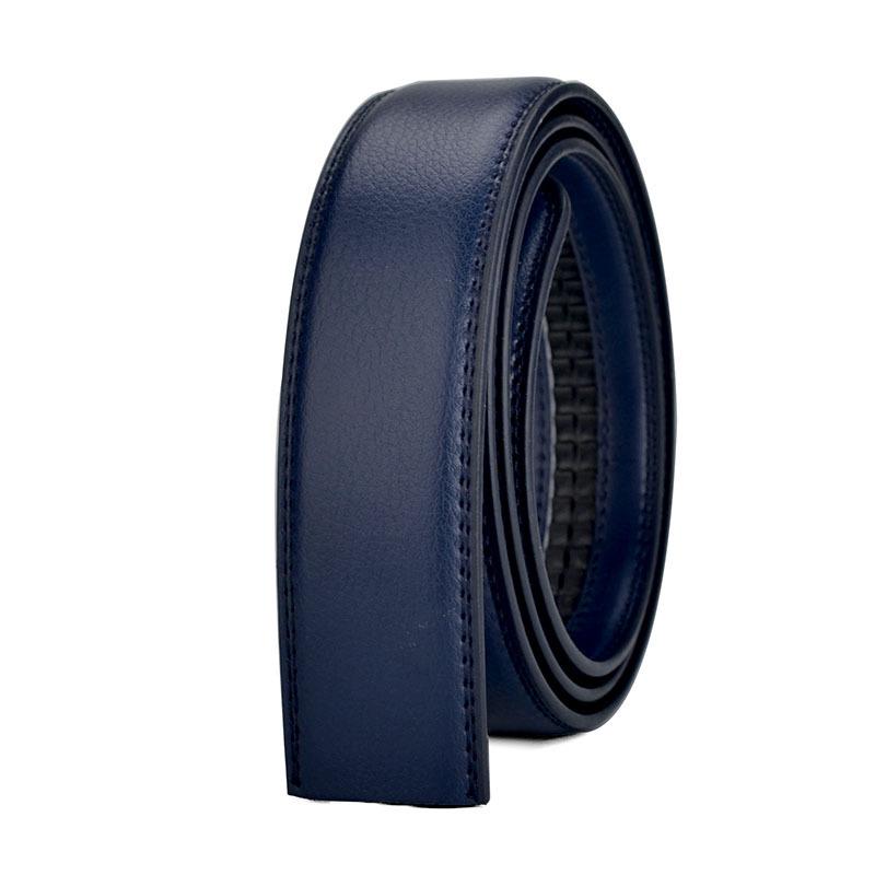 

Men s Automatic Buckle Leather Belt, No Buckle Design, Available in Six Colors, 3.5CM Wide for Youth 130 cm