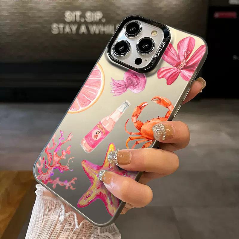 Pink Heart Starfish Coral Jellyfish Phone Case For Xiaomi 14 15 Ultra 12 For Xiaomi 12T 13T 14T 15T 17 Pro Max Shockproof Fundas Xiaomi Mi 11 Lite 5G