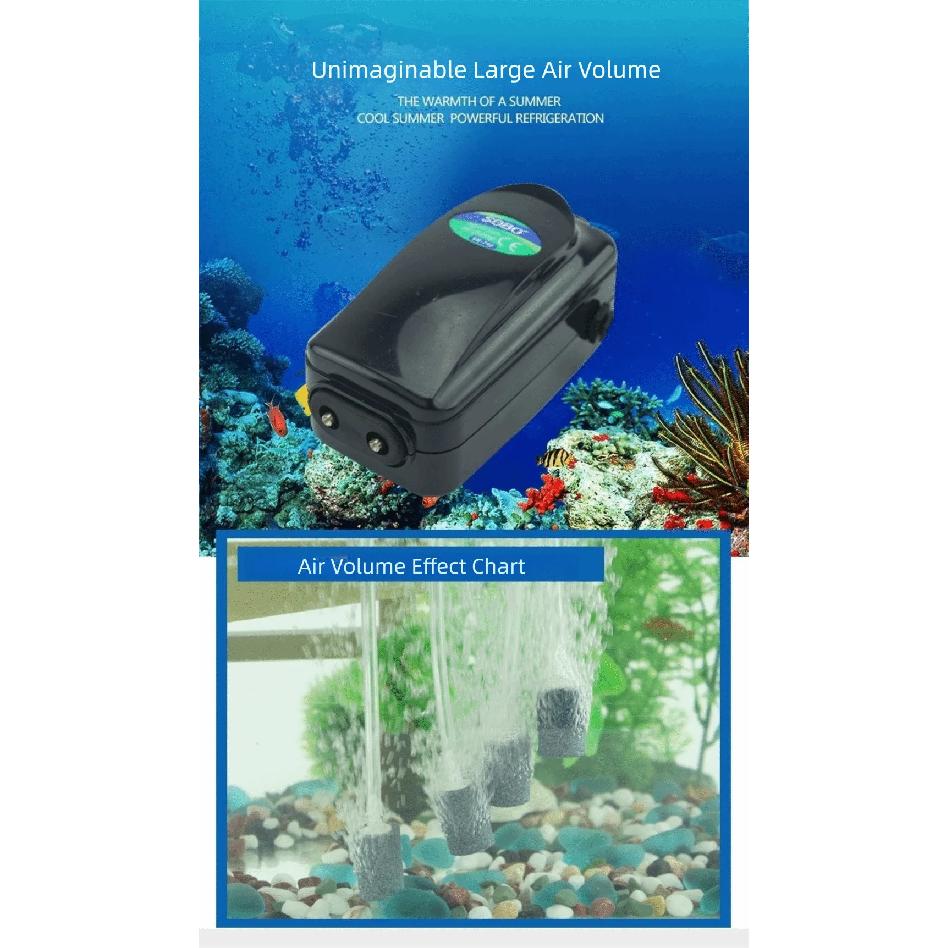 Ultra Silent Aquarium Air Pump Low Noise Air Compressor Aerator 220v Fish Tank Oxygen Air Pump Silent Operation 3.5/4/12W