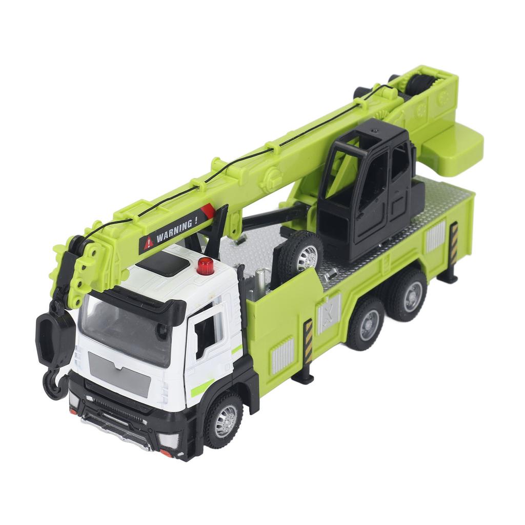 Crane Toy Truck for Boys Girls Extendable Arm Sound Light Openable Door Alloy Metal Construction