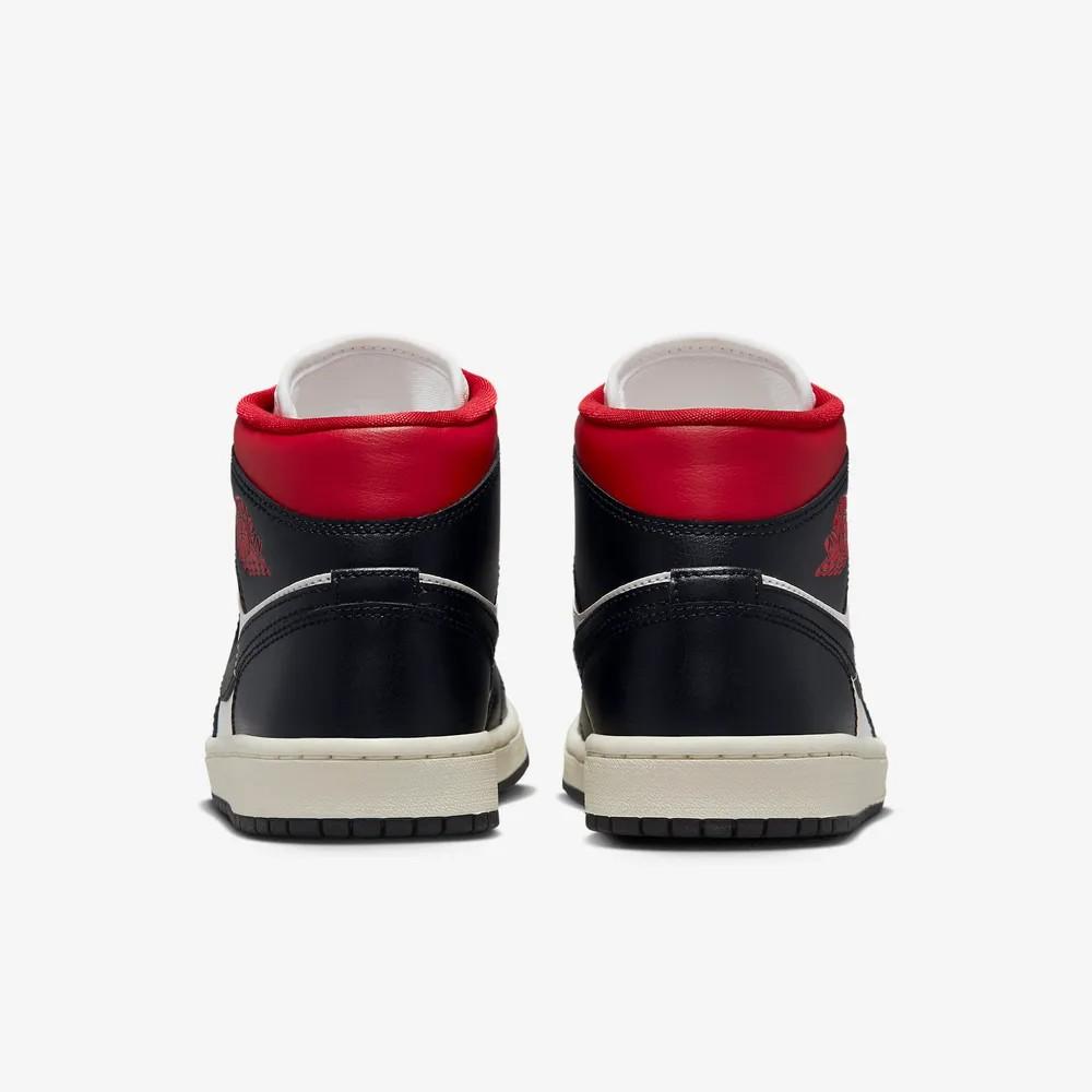 (W) Jordan 1 Mid Black Gym Red BQ6472-061