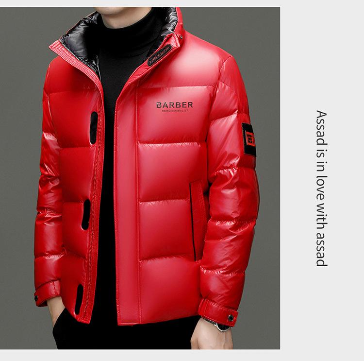 2025 Men's Winter Thickened Stand Collar White Duck Down Jacket
