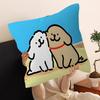 Simple-line Small Dog Personalized Pillow Dust Cover Bedroom Kids Party Decoration Pillowcase Birthday Children Gift
