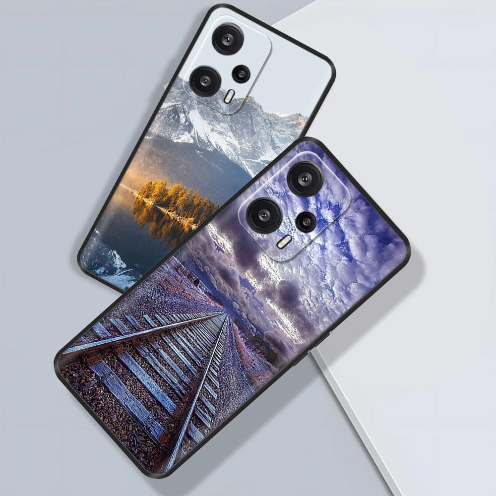 For Xiaomi Poco F5 Pro Case Painted Flower Back Cover Full Protection Soft Case for POCO F5 PocoF5 F5Pro Fundas Phone Casing