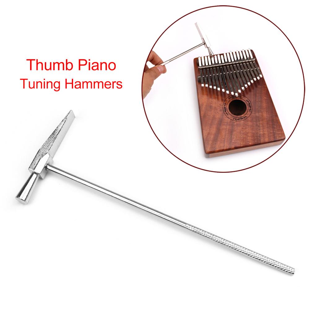 Thumb Piano 17 Keys with Tune Hammer Pillow Wood and Screws Acrylic Cute Rhino Head Shape Musical