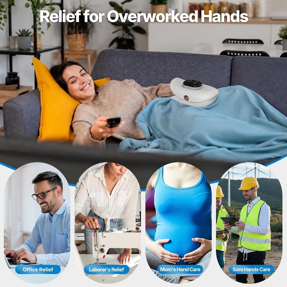 Warm Electric Massager Hot Compress Finger Stretching Device Wrist and Palm Massage Machine  Gift