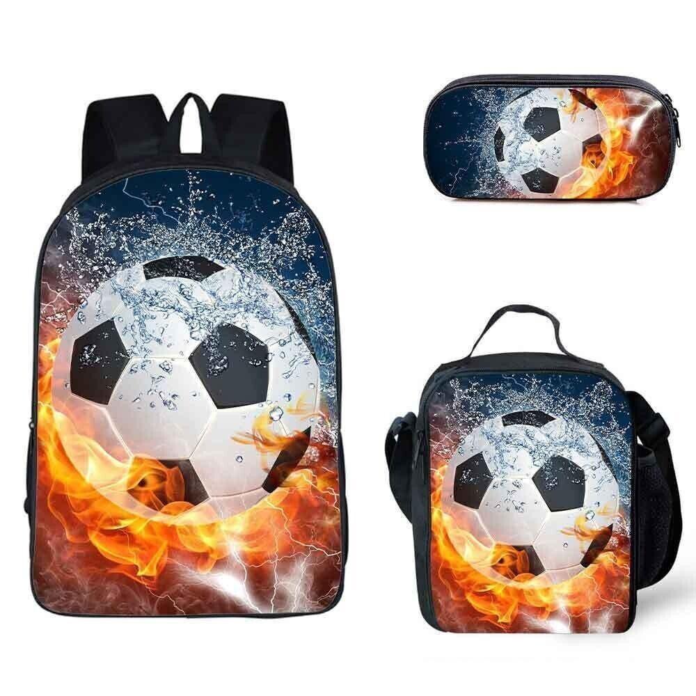 Football Backpack Student School Bag Painted Printing Anti-splashing