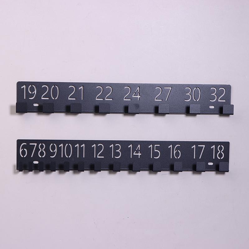 Wall Mounted Wrench Holder Durable Heavy-Duty Metal Wall-Mounted Screw Organizer With Numbered Slots
