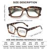 Multifocal Blue Light Blocking Progressive Reading Glasses with  Round-Square Lenses for Presbyopia +1.0 To +3.0