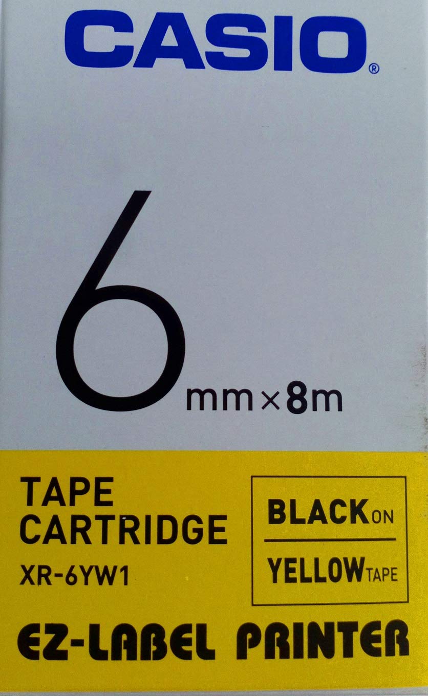 

Casio Label Printer Tape and XR-6YW1 (Black Yellow)