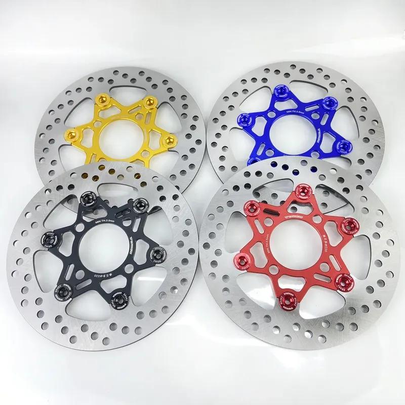 220mm Rotor Motorcycle Brake Disc Front Disc Brake Hole Pitch 55mm Universal 4 holes Aluminum alloy Floating disk