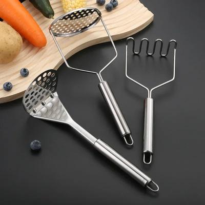 Stainless Steel Potato Masher Manual Pumpkin Grinder Yam Press Multiple Shapes Vegetable Puree Crusher Kitchen Accessories