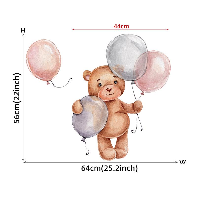 Moon Cloud Big Wall Stickers For Kids Rooms Boys Stars Large Wall Stickers For Children's Room Bear Bedroom Decoration