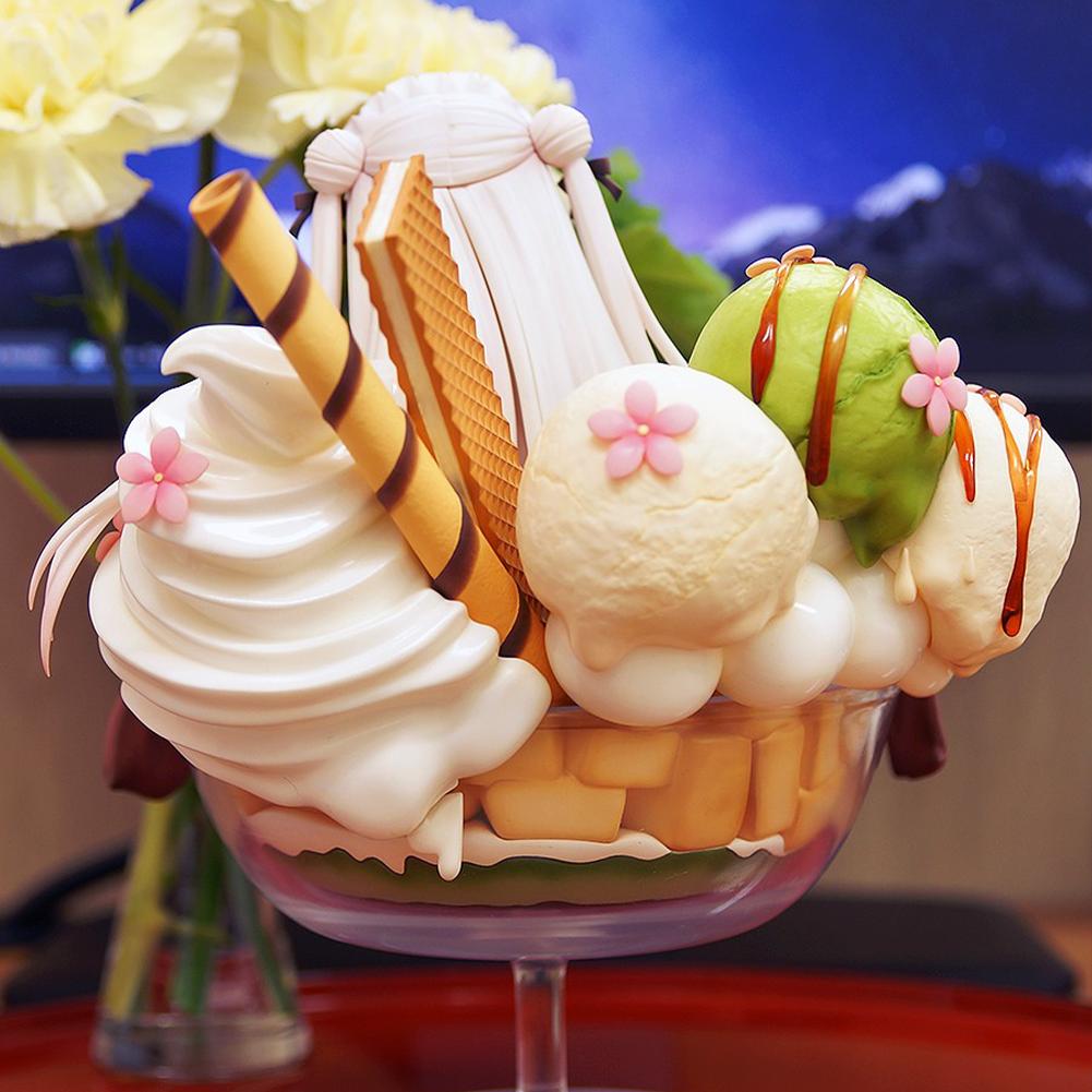 20cm Anime Shiratama Komame figure cute Ice cream girl Action Figure Toy Game Collectible Model Doll pvc Desktop Decoration Gift