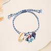 Keramik-Meerestier-Anhänger, geflochtenes Armband, verstellbares Seildesign mit Seestern- und Muschel-Charm, lässiger Schmuck
