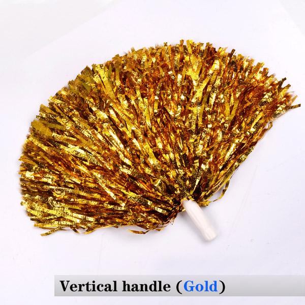Cheerleading Pom Poms with Handle Cheer Balls Gold Yellow Pink Red Green Blue for Hand Dance Women Girl Kids Pompoms Accessories