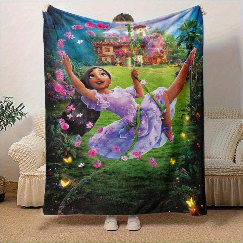 1pc, Enchanting Garden Adventure: A Magical Home Decor Gift Cozy Flannel Blanket for Bedroom, Living Room, Travel, Camping, Car